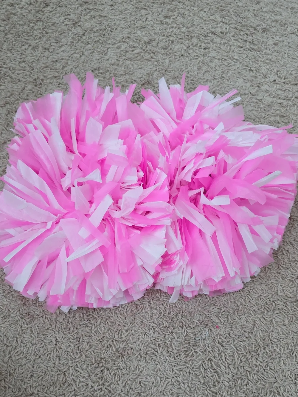 Pink and White Play Pom Poms